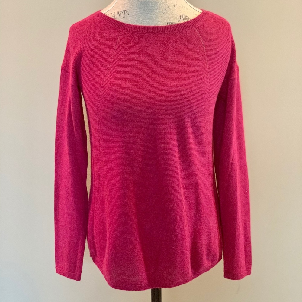 Kuna Fuschia Pink Alpaca Wool Sweater Peru Medium